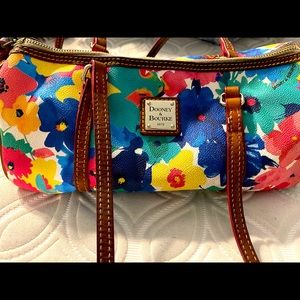 Dooney and Bourke Watercolor Floral Barrel Purse